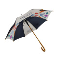 23inch promotional advertising wholesale price wood crook handle  umbrella